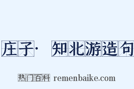 庄子·知北游造句是什么意思的图片